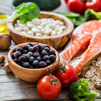 Healthy Food on a Wooden Table