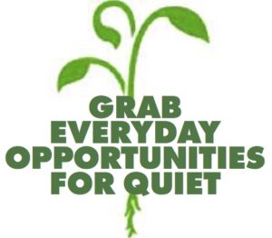 Grab Everyday Opportunity For Quiet